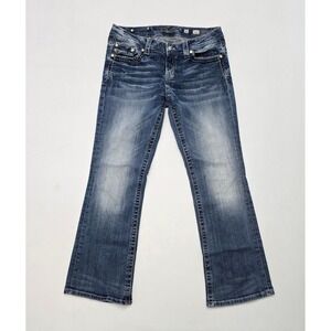 Miss Me Easy Boot JE5457ER Medium Wash Embellished Bootcut Jeans Blue Womens 31